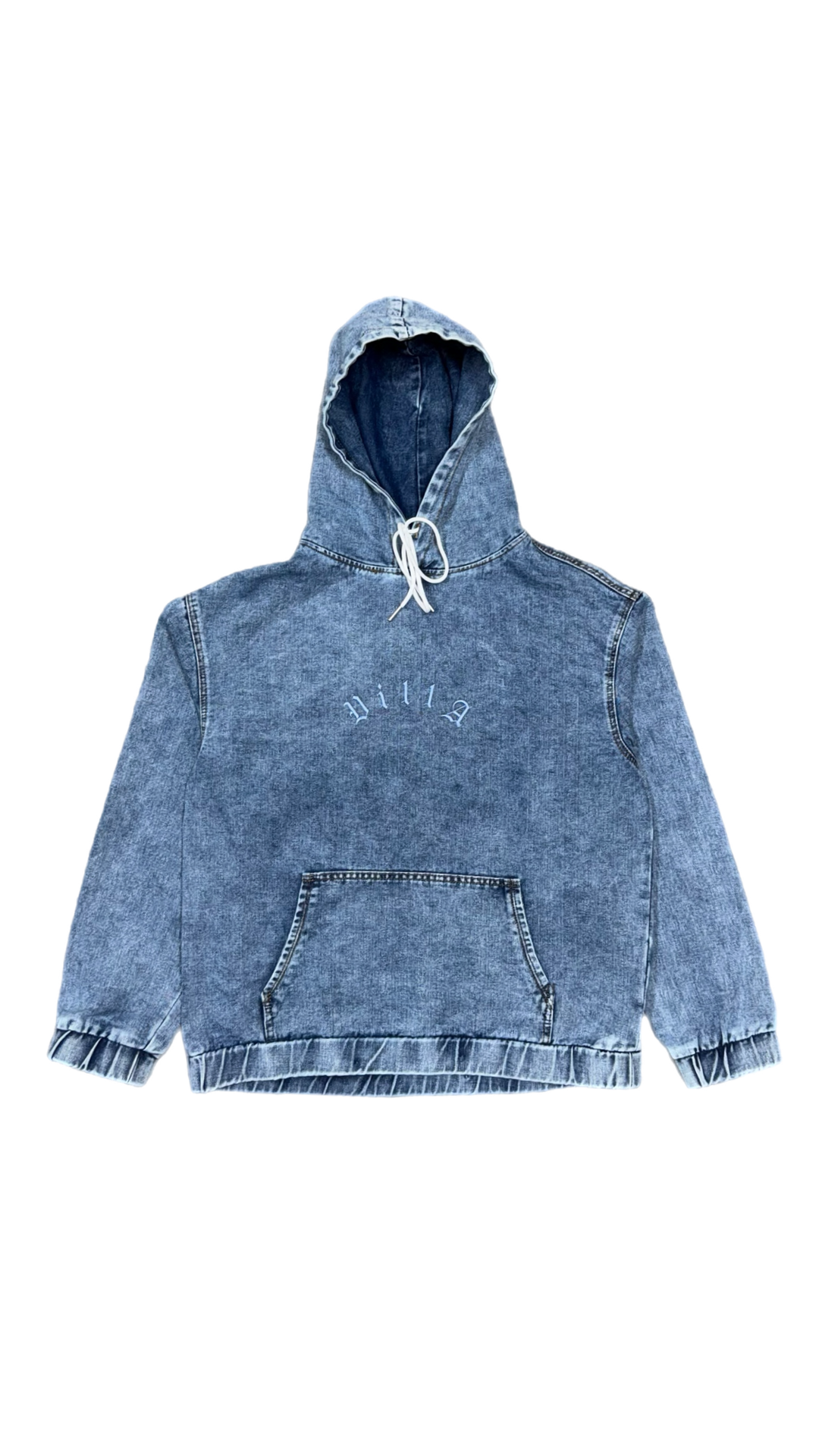 VillA Light Wash Denim Arc Logo Hoodie